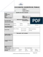 Formato Investigación Incidente Accidente