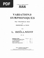 Boëllmann, Léon - Variations Symphoniques, Op.23 For Cello and Orchestra (Complete PF Score)