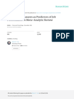 Personality Measures As Predictors of Job Performance-Tett&Jackson (1991)