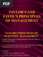 Taylor S and Fayol S Principles of Management