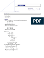 Differential Equations - Solved Assignments - Semester Spring 2004