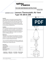 Balanced Pressure Thermostatic Air Vent-Installation and Maintenance