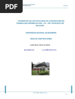 Diagnostico de Las Patologias en La Estructura Del Paraboloide Hiperbolico DAE-FIC-UNI y Propuesta de Solucion