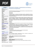 Diplomado en Gestion y Administracion de Oficina y Proyectos de Arquitectura