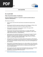 European Parliament: P8 - TA (2017) 0098 Palm Oil and Deforestation of Rainforests