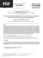 Real-Time Optimal Scheduling of A Group of Elevators in A Multi-Story Robotic Fully-Automated Parking Structure