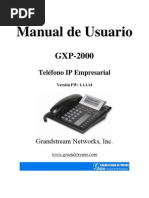 GXP-2000 User Manual - 1.0.1.14 - Spanish