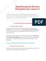 ABC Del Tribunal Europeo de Derechos Humanos 50 Preguntas para Conocer El TEDH