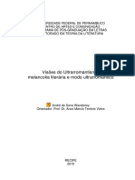 Visões Do Ultrarromantismo - Melancolia Literária e Modo Ultrarromântico - Andre - Sena