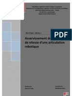 Asservissement de Position Et de Vitesse D'une Articulation Robotique