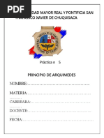 PRACTICA 4 LAB-FIS-102 Hidrostatica (Principio de Arquimides)