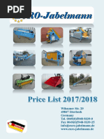 Price List 2017-2018