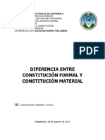 Diferencia Constitucion Formal y Material