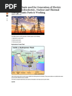 Various Plants Used For Generation of Electric Power Hydroelectric, Nuclear and Thermal Energy Plants Parts & Working