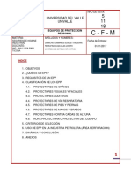 Universidad Del Valle Univalle: Equipos de Proteccion Personal