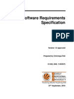 Software Requirements Specification: Version 1.0 Approved