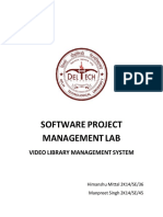 Software Project Management Lab: Video Library Management System