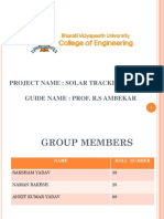 Project Name: Solar Tracking System Guide Name: Prof. R.S Ambekar