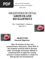 Milestones of Fetal Growth and Development Power Point