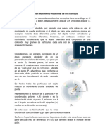 Análisis Del Movimiento Rotacional de Una Partícula