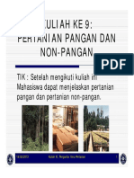 Kuliah 9 Pertanian Pangan Dan Non-Pangan