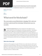 What Next For Blockchain