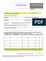 Royal Gibraltar Police Vetting Application Form