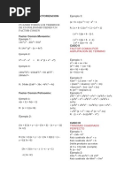 Casos de Factorizacion