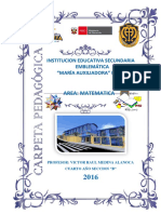 Carpeta Pedagógica de Matematica