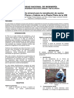 Remediación de Suelos Contaminados Con PB y CD Utilizando Zeolita