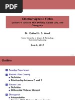 Electromagnetic Fields: Lecture 4: Electric Flux Density, Gausss Law, and Divergence