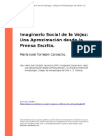 Maria Jose Torrejon Carvacho (2007) - Imaginario Social de La Vejez Una Aproximacion Desde La Prensa Escrita