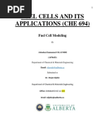 Fuel Cells and Its Applications (Che 694)