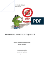 Proiect Interdisciplinar Fenomenul Violentei in Scoala!