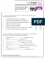 Gs Comparatives and Superlatives - Exercises