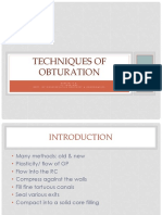 Techniques of Obturation: Deepthi P.R. Iii Year Mds Dept. of Consservative Dentistry & Endodontics