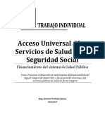 Acceso Universal A Los Servicios de Salud y A La Seguridad Social