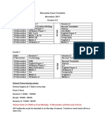 Sharonlea Exam Timetable 2017