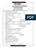 B.S.N.L: Telecom Technical Assistants Previous Paper