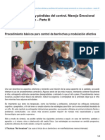 Berrinches Rabietas y Pérdidas Del Control Manejo Emocional en Niños Con Autismo Parte III PDF