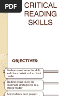 Critical Reading Skills