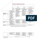 Classroom Discussion Rubric 1