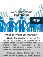 Work Immersion Orientation