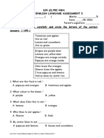 SJK (C) Pei Hwa Ear 1 English Language Assessment 3: Kuo Siew Tuan/ Bahasa Inggeris/ Tahun 1/ Ogos/ Muka Surat