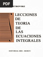 Lecciones de Teoría de Las Ecuaciones Integrales