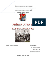 America Latina en El Siglo 19 y 20