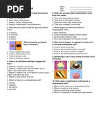 Rock Cycle Quiz