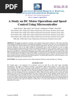 A Study On DC Motor Operations and Speed Control Using Microcontroller