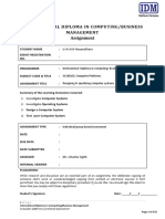 IDM International Diploma in ICT COMPUTING Combined Assesment: Computer Platforms (2014)