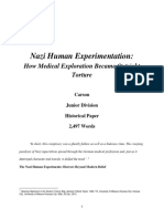 Nazi Human Experimentation:: How Medical Exploration Became Outright Torture